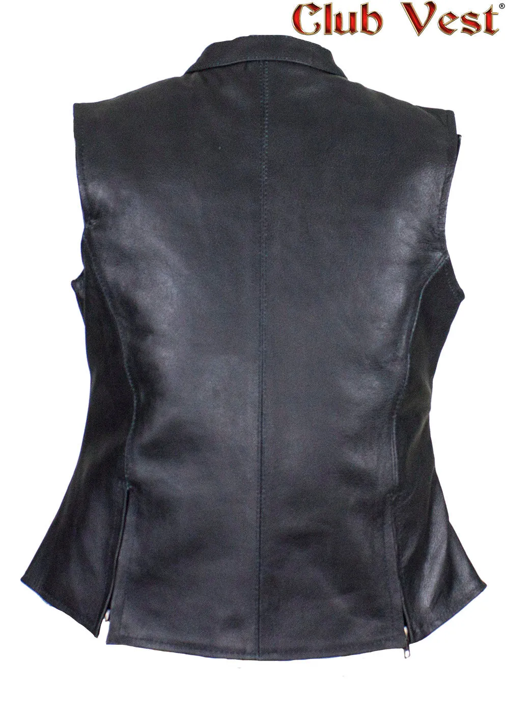 Women's Leather Gun Pocket Vest by Club Vest®