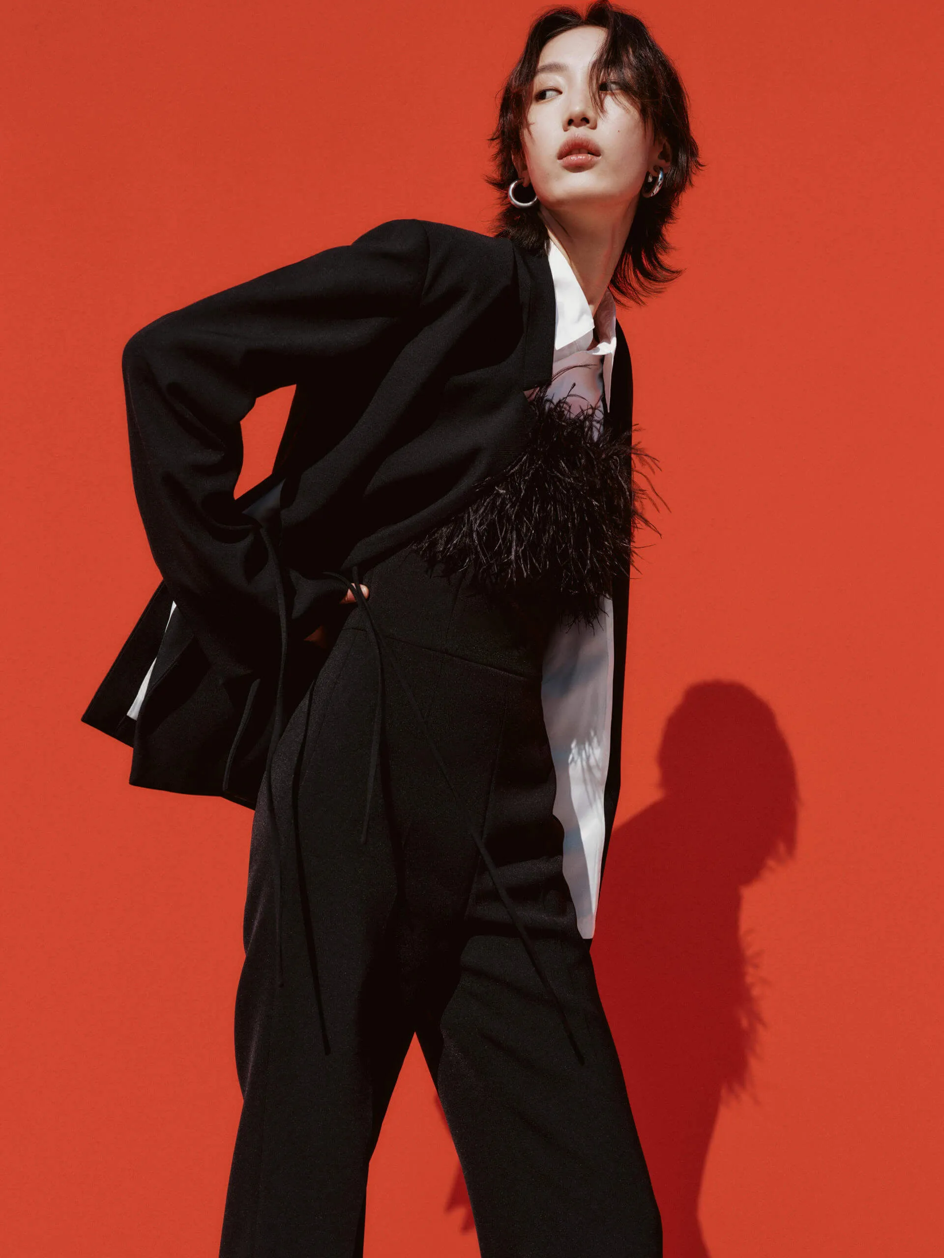 Wool Blend Deconstruct Blazer