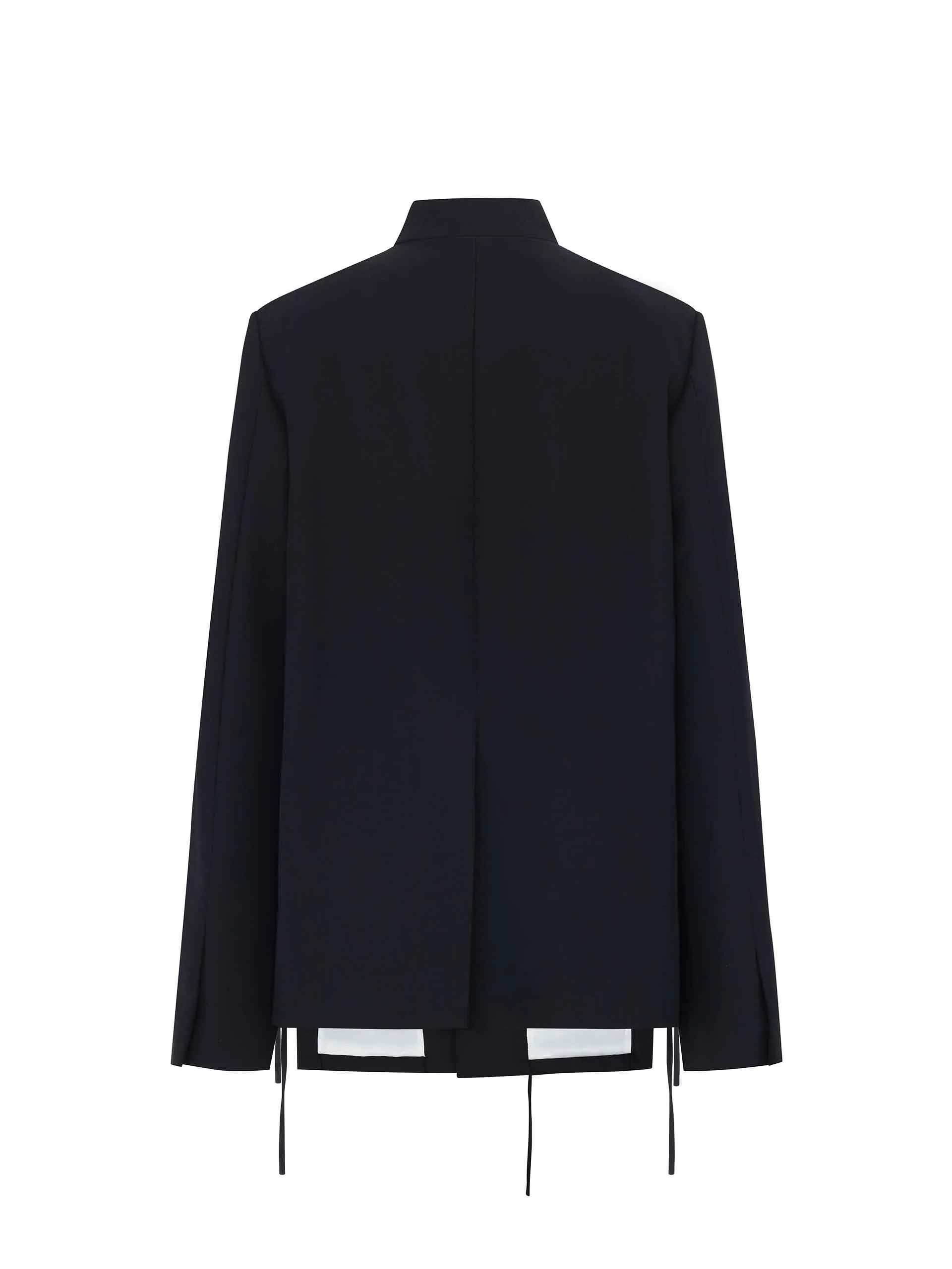 Wool Blend Deconstruct Blazer