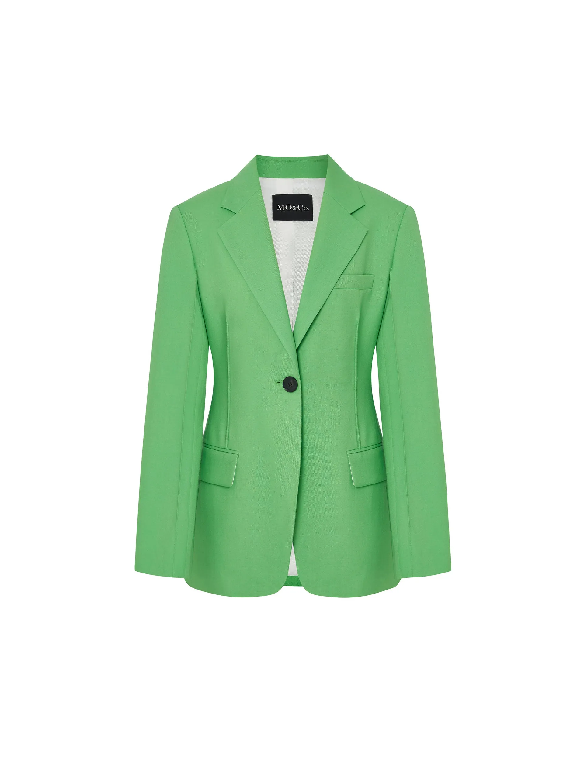 Wool Blend Waisted Blazer