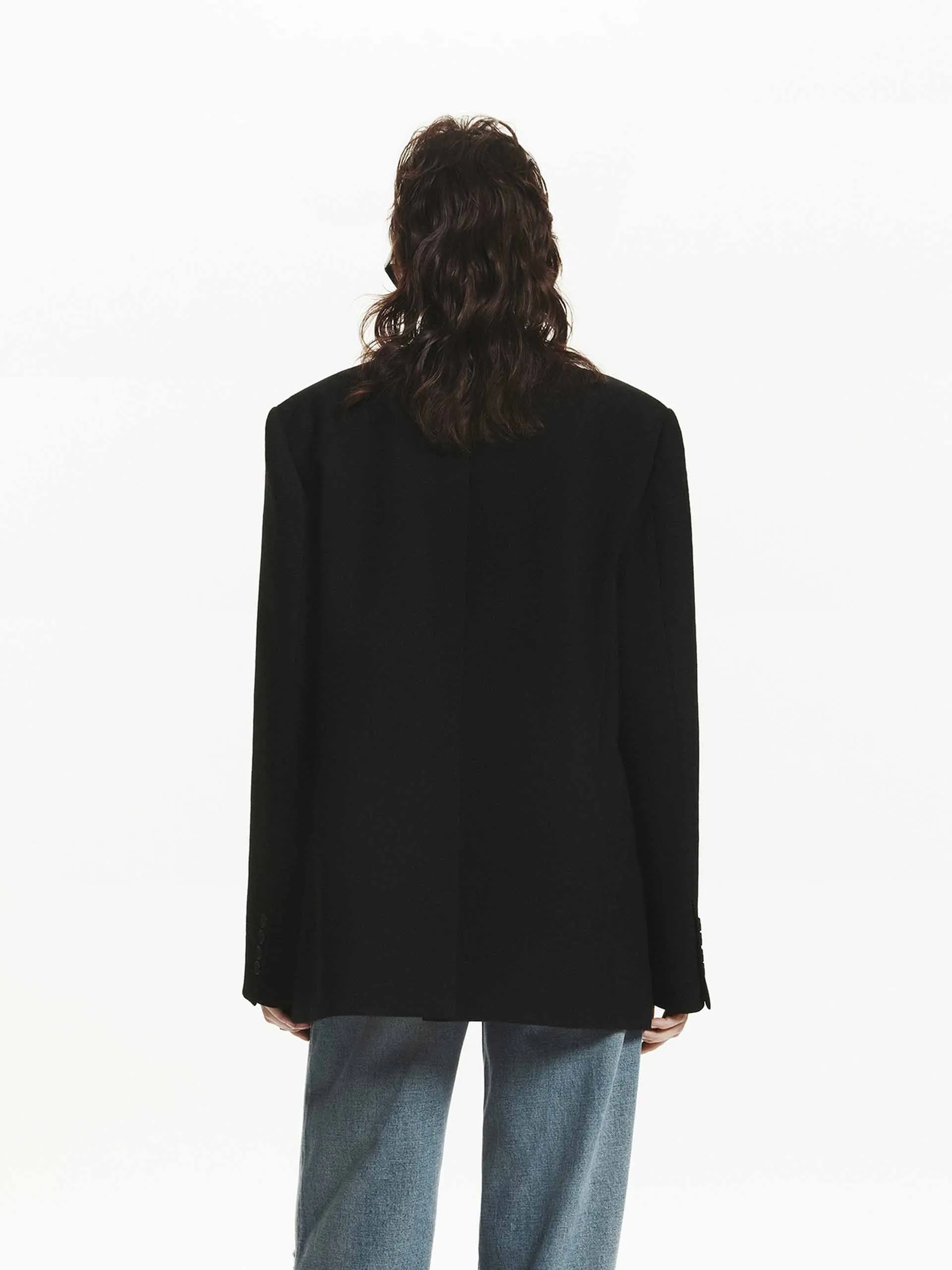 Wool Raw Trim Blazer