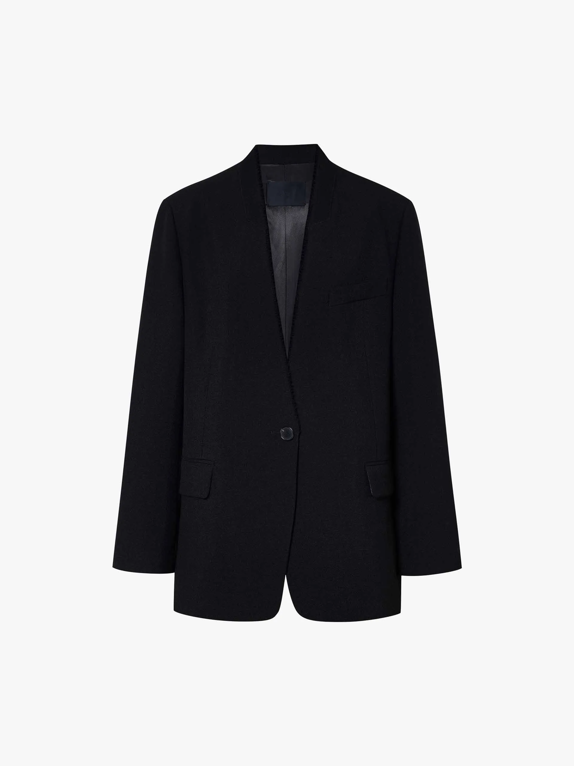 Wool Raw Trim Blazer