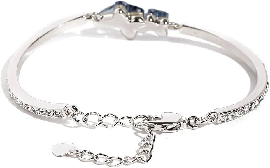 Yellow Chimes Crystals from Swarovski Blue Butterfly Designer Bracelet for Women and Girls