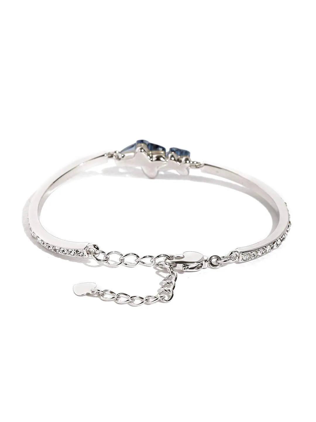 Yellow Chimes Crystals from Swarovski Blue Butterfly Designer Bracelet for Women and Girls
